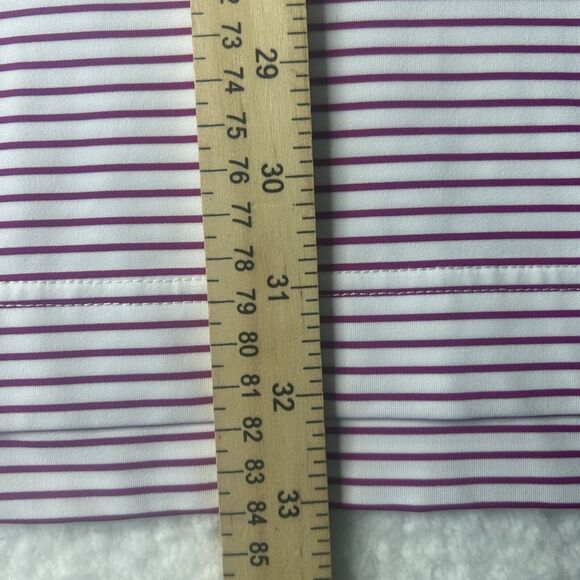 Foot Joy Men’s L Polo Golf Performance Pink Striped Logo Country Club - Picture 3 of 9